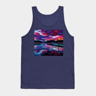 Magical Sky under Mountains ad Lake Tank Top